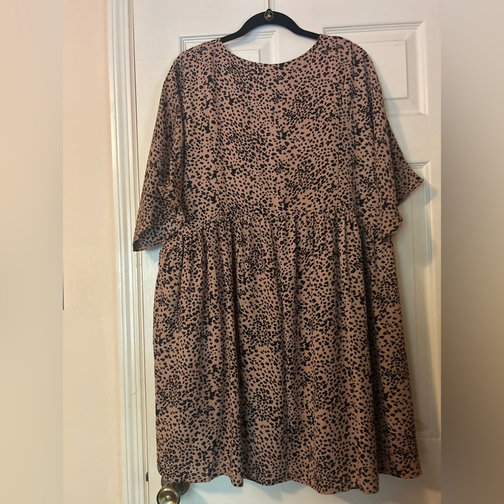 Brown and Black Animal Print Dress - Picture 2 of 3
